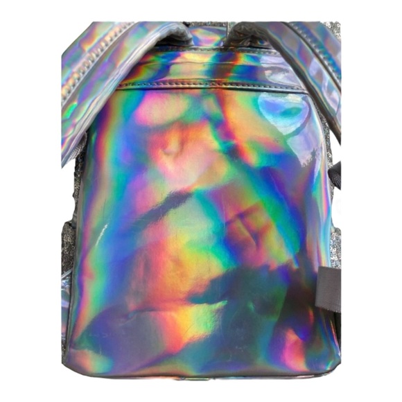 Disney LOUNGEFLY X LASR Exclusive Holographic Sequin Minnie Mini Backpack NWT - Picture 3 of 9